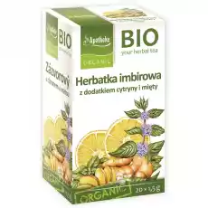 Herbatka z Imbiru z Dodatkiem Cytryny i Mięty Bio 20x 15 g Apotheke Artykuły Spożywcze