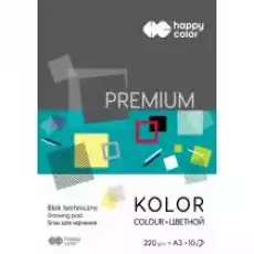 Blok techniczny kolorowy A3 Premium Happy Color 220g 10 szt Dla dziecka Artykuły szkolne Bloki i wycinanki