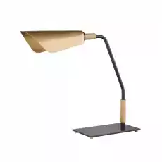 Lampa Biurkowa Bowery Postarzany Mosiądz Stal 53x43cm Dom i ogród Wyposażenie wnętrz Oświetlenie Lampy stołowe