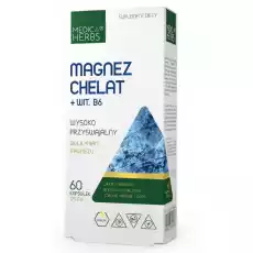 Magnez Chelat Witamina B6 60 Kapsułek Medica Herbs Artykuły Spożywcze