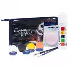 Kryolan Flaming Skull Halloween Kit zestaw do charakteryzacji Zdrowie i uroda Kosmetyki i akcesoria Kosmetyki dla mężczyzn Pozostałe kosmetyki dla mężczyzn