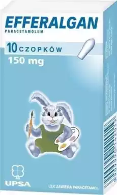 Efferalgan czopki doodbytnicze 150mg x 10 sztuk Zdrowie i uroda Zdrowie Leki Środki przeciwbólowe