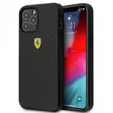 Ferrari FERCAHCP12LBK iPhone 12 Pro Max 67 czarnyblack hardcase On Track Real Carbon Telefony i akcesoria Akcesoria telefoniczne Etui