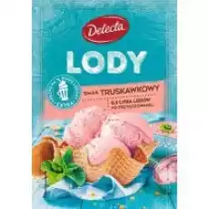 Delecta Lody w proszku o smaku truskawkowym Zestaw 10 x 57 g Artykuły Spożywcze Słodycze