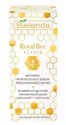 Bielenda Royal Bee Elixir aktywnie rewitalizujące serum przeciwzmarszczkowe 30ml Zdrowie i uroda Kosmetyki i akcesoria Pielęgnacja twarzy Serum do twarzy