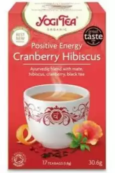 Herbata Pozytywna Energia Żurawina Hibiskus Positive Energy Cranberry Hibiscus Artykuły Spożywcze Zdrowa żywność