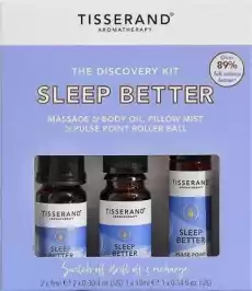 Zestaw olejków eterycznych Sleep Better Discovery Kit 2 x 9 ml 1 x 10 ml TISSERAND Zdrowie i uroda Kosmetyki i akcesoria Kosmetyki i akcesoria do kąpieli Olejki do kąpieli Aromaterapia