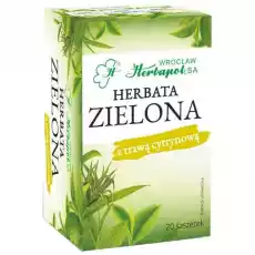 Herbata Zielona z Trawą Cytrynową 60 g 20x 3 g Herbapol Wrocław Artykuły Spożywcze