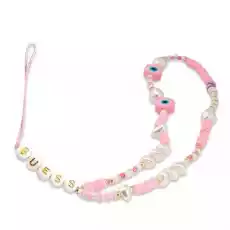 Guess zawieszka GUSTSHPP Phone Strap rózowypink Beads Shell Telefony i akcesoria Akcesoria telefoniczne Etui