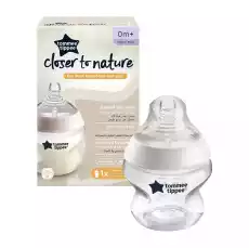 Tommee Tippee Closer To Nature butelka do karmienia ze smoczkiem silikonowym przepływ wolny 0m 150ml Dla dziecka Akcesoria dla dzieci