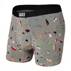 Bokserki męskie szybkoschnące SAXX VIBE Boxer Brief sushi szare Odzież obuwie dodatki Bielizna męska