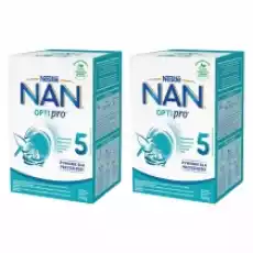 Nestle Nan Optipro 5 Junior Produkt na bazie mleka dla dzieci po 25 roku Zestaw 2 x 650 g Artykuły Spożywcze Jedzenie dla dzieci