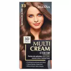 Joanna Multi Cream Color Farba do włosów naturalny blond 33 Zdrowie i uroda Kosmetyki i akcesoria Pielęgnacja i stylizacja włosów Farby i szampony koloryzujące