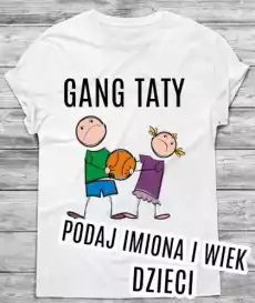 koszulka dla taty z imionami dzieci gang taty Odzież obuwie dodatki Odzież męska Koszulki męskie