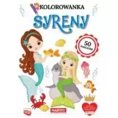 Kolorowanka z naklejkami Syreny Książki Dla dzieci