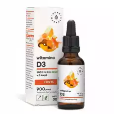 Aura Herbals Witamina D3 FORTE 2000IU krople 30ml Sport i rekreacja Odżywki i suplementy Witaminy i minerały