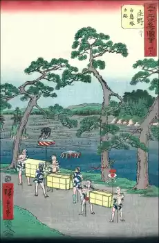 Shôno Ancient Remains at Shiratori Mound Hiroshige Ando plakat Wymiar do wyboru 20x30 cm Dom i ogród Wyposażenie wnętrz Dekoracja Obrazy i plakaty