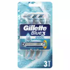 Gillette Blue 3 Cool jednorazowe maszynki do golenia dla mężczyzn 3szt Zdrowie i uroda Kosmetyki i akcesoria Kosmetyki dla mężczyzn Męskie kosmetyki i akcesoria do golenia