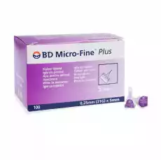 BD MicroFine PLUS 025 x 5 mm Igły do pena 100 szt Zdrowie i uroda