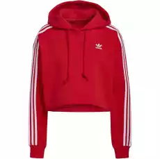 Bluza z kapturem damska adidas ORIGINALS ADICOLOR CLASSICS CROPPED czerwona HC2017 Odzież obuwie dodatki Bluzy i swetry