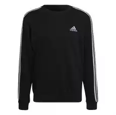 Bluza męska adidas ESSENTIALS FRENCH TERRY 3STRIPES czarna GK9078 Odzież obuwie dodatki Bluzy i swetry