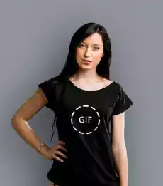 GIF Koszulka premium damska Odzież obuwie dodatki Odzież damska Tshirty i koszulki damskie