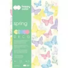 Happy Color Blok Deco Spring 5 kolorów A5 170g 20 arkuszy 170 g 20 kartek Dla dziecka Artykuły szkolne Bloki i wycinanki