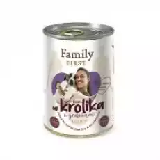 Family First Karma mokra dla psa królik z gruszkami adult 400 g Dom i ogród Artykuły zoologiczne Psy