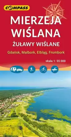 Mapa turystyczna Mierzeja Wiślana 155 000 Książki Turystyka mapy atlasy