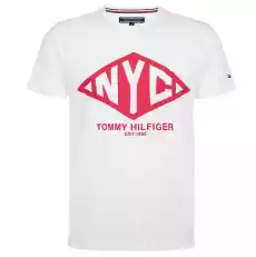 TSHIRT TOMMY HILFIGER MW0MW08354 CNECK BIAŁY Odzież obuwie dodatki Odzież męska