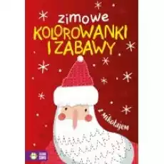 Zimowe kolorowanki i zabawy z mikołajem Książki Dla dzieci