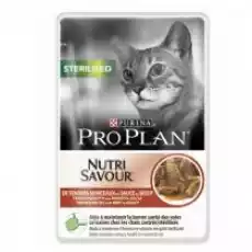 Purina Pro Plan Sterilised karma mokra dla kota z wołowiną 85 g Dom i ogród Artykuły zoologiczne Koty