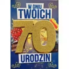 Karnet Urodziny 70 męskie Prezenty Pakowanie prezentów