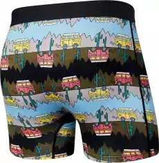 Bokserki męskie szybkoschnące SAXX VIBE Boxer Brief Camper Wielokolorowy Odzież obuwie dodatki Bielizna męska