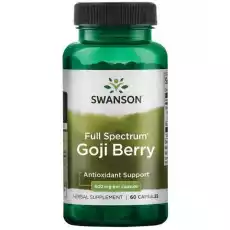 Swanson FS Goji 500mg 60 kaps Zdrowie i uroda Zdrowie Witaminy minerały suplementy diety