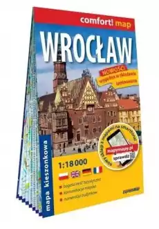 Comfort map Wrocław 118 000 mapa kieszonkowa Książki Turystyka mapy atlasy