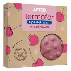 Apteo Termofor z pestek wiśni w pokrowcu różowy x 1 sztuka Zdrowie i uroda Zdrowie Urządzenia i akcesoria medyczne Termofory