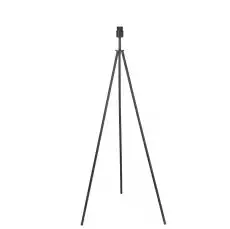 Lampa Podłogowa Tripod Czarna Mat Wys 129cm Dom i ogród Wyposażenie wnętrz Oświetlenie Lampy stołowe