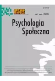 Psychologia Społeczna nr 1242013 Książki Ebooki