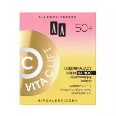 AA Vita C Lift 50 ujędrniający krem na noc wyrównujący koloryt 50ml Zdrowie i uroda Kosmetyki i akcesoria Pielęgnacja twarzy Kremy do twarzy