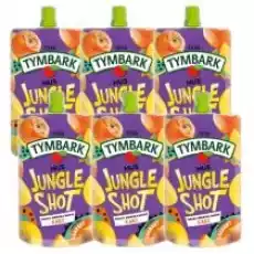 Tymbark Mus Jungle Shot jabłko gruszka banan kaki Zestaw 6 x 200 g Artykuły Spożywcze Słodycze