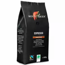 Kawa Ziarnista Arabica 100 Espresso Fair Trade Bio 1 kg Mount Hagen Artykuły Spożywcze