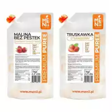 Puree Malina Premium Pulpa 1 kg Menii Puree Truskawka Premium Pulpa 1 kg Menii Artykuły Spożywcze