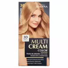 Joanna Multi Cream Color Farba do włosów karmelowy blond 30 Zdrowie i uroda Kosmetyki i akcesoria Pielęgnacja i stylizacja włosów Farby i szampony koloryzujące