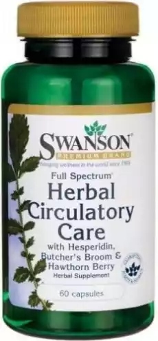 Ruszczyk kolczasty owoce głogu hesperedyna FS Herbal Circulatory Care 60 kapsułek SWANSON Zdrowie i uroda Zdrowie Witaminy minerały suplementy diety