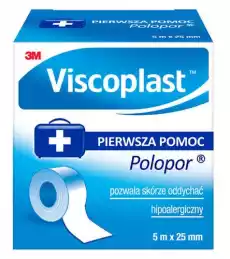 Viscoplast Polopor 5m x 25mm Zdrowie i uroda Zdrowie Apteczki i materiały opatrunkowe