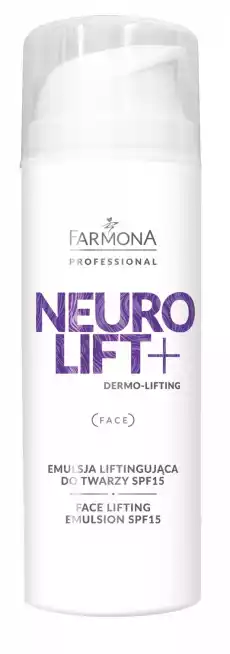 Farmona Professional Neuro Lift Emulsja liftingujaca SPF15 150 Zdrowie i uroda Kosmetyki i akcesoria Pielęgnacja twarzy Serum do twarzy