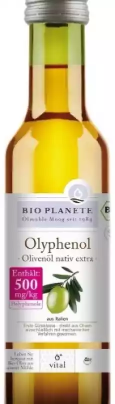 OLIWA Z OLIWEK EXTRA VIRGIN OLYPHENOL BIO 250 ml BIO PLANETE Artykuły Spożywcze Oleje i oliwy