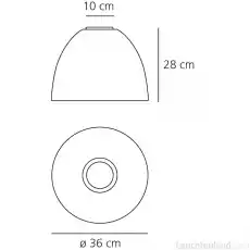 Artemide Lampa sufitowa plafon Nur Mini antracytowy śr 36 cm Dom i ogród Wyposażenie wnętrz Oświetlenie Lampy sufitowe