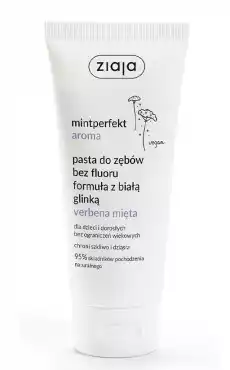 Ziaja Mintperfekt Aroma pasta do zębów bez fluoru biała glinka verbena i mięta 100ml Zdrowie i uroda Kosmetyki i akcesoria Pielęgnacja zębów i jamy ustnej